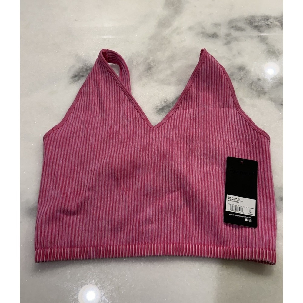 New 90 Degree‎ by Reflex Alamo Stone Wash V-Neck Seamless Bralette
